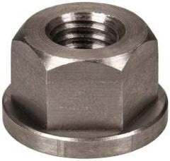 Gibraltar - 1/2-13, 1-1/8" Flange Diam, 11/16" High, 7/8" Across Flats, Flange Nut - Grade 303 Stainless Steel, 5/32" Flange Height - Apex Tool & Supply