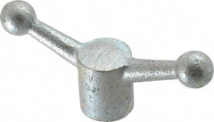 Gibraltar - 2 Offset Arms, Zinc Plated, Blank Speed Handle - 2-1/4" High, 1/2" Arm Diam, 1-1/8" Hub Diam, 3/4" Ball Diam - Apex Tool & Supply