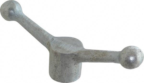 Gibraltar - 2 Offset Arms, Zinc Plated, Blank Speed Handle - 2-15/16" High, 5/8" Arm Diam, 1-5/8" Hub Diam, 1" Ball Diam - Apex Tool & Supply