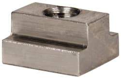 Gibraltar - 5/16-18 Blind Tapped T Slot Nut - 3/8" Slot Width, 5/8 x 7/32" Base Width x Height, 3/4 x 13/32" OAL x Height - Apex Tool & Supply