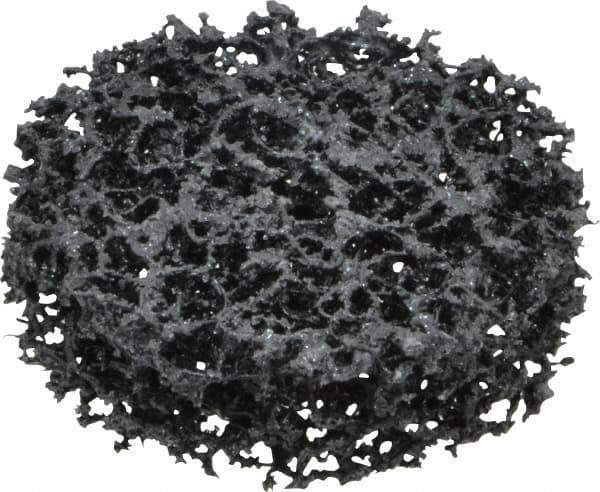 3M - 2" Very Coarse Grade Silicon Carbide Deburring Disc - 1/4" Center Hole, Arbor Connection, Black, 12,000 Max RPM - Apex Tool & Supply