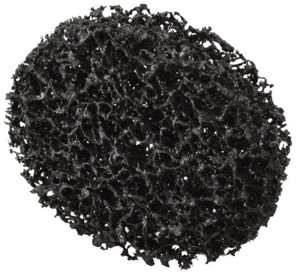 3M - 3" Very Coarse Grade Silicon Carbide Deburring Disc - 1/4" Center Hole, Arbor Connection, Black, 8,500 Max RPM - Apex Tool & Supply