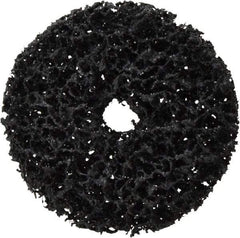 3M - 3" Very Coarse Grade Silicon Carbide Deburring Disc - 1/2" Center Hole, Arbor Connection, Black, 8,500 Max RPM - Apex Tool & Supply
