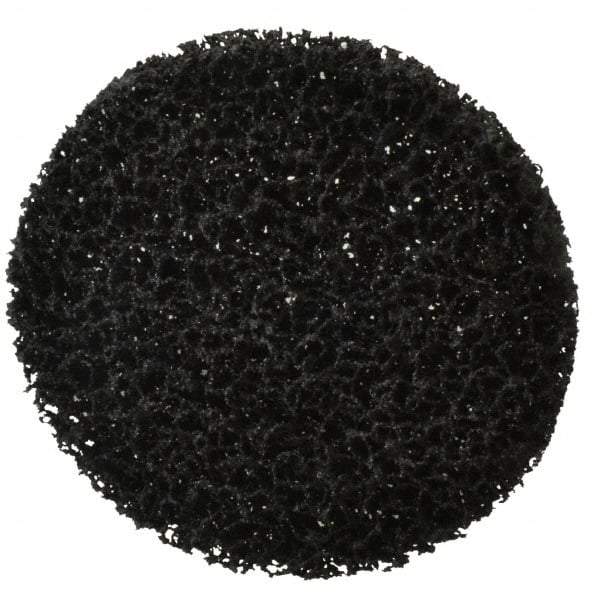 3M - 5" Very Coarse Grade Silicon Carbide Deburring Disc - 1/2" Center Hole, Arbor Connection, Black, 5,000 Max RPM - Apex Tool & Supply
