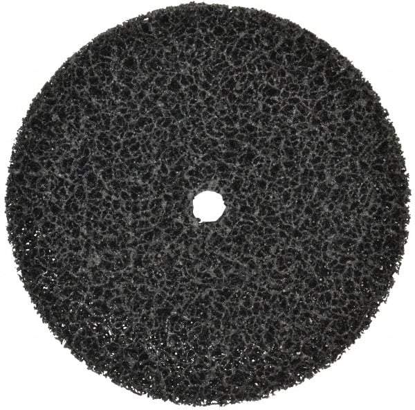 3M - 7" Very Coarse Grade Silicon Carbide Deburring Disc - 5/8" Center Hole, Arbor Connection, Black, 3,300 Max RPM - Apex Tool & Supply