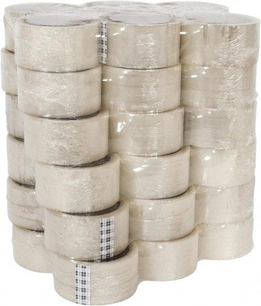 3M - 2" x 55 Yd Clear Rubber Adhesive Sealing Tape - Polypropylene Film Backing, 1.6 mil Thick, 38 Lb Tensile Strength, Series 369 - Apex Tool & Supply