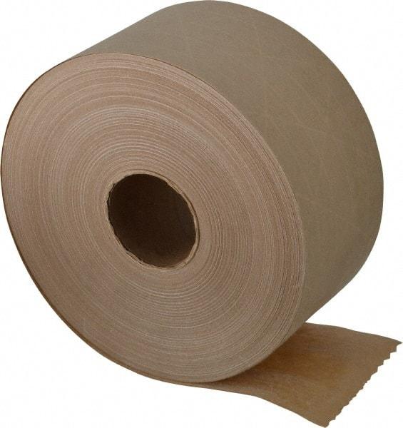 Made in USA - 3" x 375' White Water Activated Adhesive Sealing Tape - Paper Backing, 6 mil Thick, 60 Lb Tensile Strength, Series SPIN3 - Apex Tool & Supply
