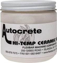 Flexbar - 1 Lb Jar White Ceramic Filler/Repair Caulk - 3000°F Max Operating Temp, 24 hr Full Cure Time - Apex Tool & Supply