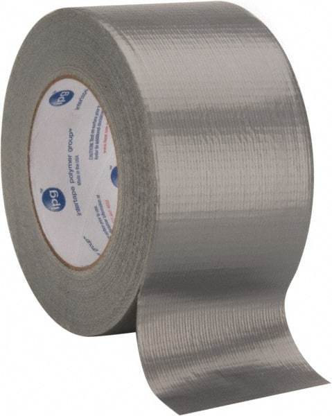 Intertape - 3" x 55m Silver Duct Tape - 7 mil, Rubber Adhesive, Polyethylene Film Backing, 17 Lb/ln Tensile Strength, Series AC10 - Apex Tool & Supply