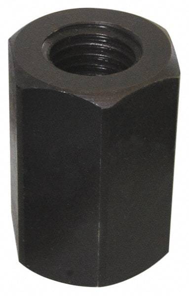 Value Collection - 3/4-10 UNC, 1-7/8" OAL Steel Standard Coupling Nut - Black Oxide Coated, 1-1/4" Width Across Flats - Apex Tool & Supply