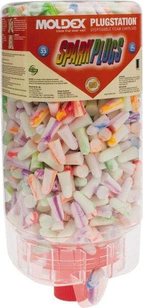 Moldex - One Touch Disposable Non-Refillable Earplug Dispenser with 33 dB Earplugs - Assorted Color Earplugs, 500 Pairs, Includes Mounting Bracket, Template & Hardware - Apex Tool & Supply