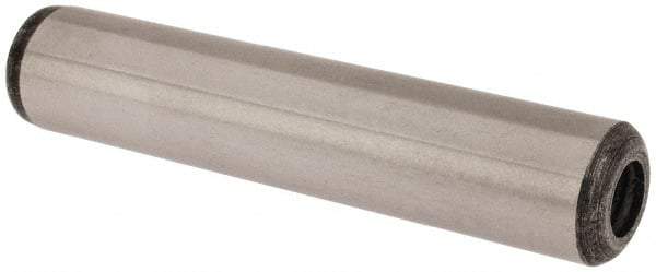 Value Collection - 1/2" Diam x 2-1/2" Pin Length Grade 8 Alloy Steel Pull Out Dowel Pin - 1 Rounded & 1 Threaded End - Apex Tool & Supply