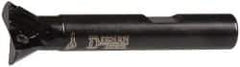 Dorian Tool - 60° Included Angle, 3/4 Inch Max Cutting Diameter, 2 Inserts, 3/8 Inch Shank Diameter, TDEX 110204-EN Insert Style, Indexable Dovetail Cutter - 2.39 Inch Overall Length - Apex Tool & Supply