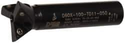 Dorian Tool - 60° Included Angle, 1 Inch Max Cutting Diameter, 3 Inserts, 1/2 Inch Shank Diameter, TDEX 110204-EN Insert Style, Indexable Dovetail Cutter - 2.39 Inch Overall Length - Apex Tool & Supply