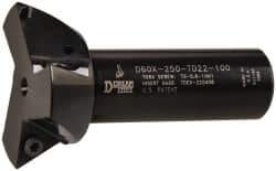 Dorian Tool - 60° Included Angle, 2-1/2 Inch Max Cutting Diameter, 3 Inserts, 1 Inch Shank Diameter, TDEX 220408-EN Insert Style, Indexable Dovetail Cutter - 3-1/2 Inch Overall Length - Apex Tool & Supply