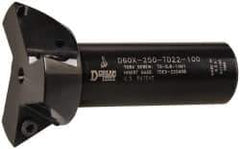 Dorian Tool - 60° Included Angle, 2-1/2 Inch Max Cutting Diameter, 3 Inserts, 1 Inch Shank Diameter, TDEX 220408-EN Insert Style, Indexable Dovetail Cutter - 3-1/2 Inch Overall Length - Apex Tool & Supply