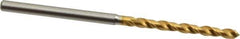 OSG - #37 130° Vanadium High Speed Steel Jobber Drill - TiN Finish, Right Hand Cut, Spiral Flute, Straight Shank, 62mm OAL, Standard Point - Apex Tool & Supply