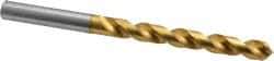OSG - 9.75106mm 120° Vanadium High Speed Steel Jobber Drill - TiN Finish, Right Hand Cut, Spiral Flute, Straight Shank, 137mm OAL, Standard Point - Apex Tool & Supply