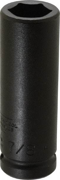 Proto - 3/4" Drive 7/8" Deep Thin Wall Impact Socket - 6 Points, 4" OAL - Apex Tool & Supply