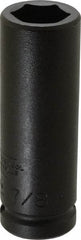 Proto - 3/4" Drive 7/8" Deep Thin Wall Impact Socket - 6 Points, 4" OAL - Apex Tool & Supply