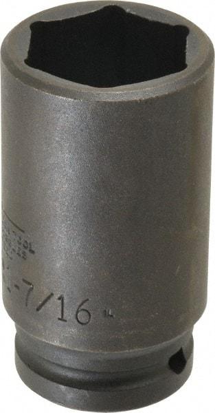 Proto - 3/4" Drive 1-7/16" Deep Thin Wall Impact Socket - 6 Points, 3-1/2" OAL - Apex Tool & Supply