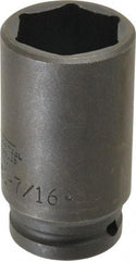 Proto - 3/4" Drive 1-7/16" Deep Thin Wall Impact Socket - 6 Points, 3-1/2" OAL - Apex Tool & Supply