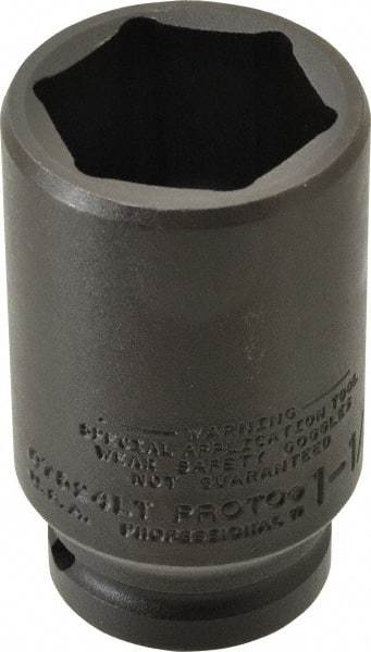 Proto - 3/4" Drive 1-1/2" Deep Thin Wall Impact Socket - 6 Points, 3-1/2" OAL - Apex Tool & Supply