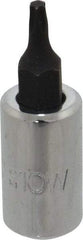 Proto - 1/4" Drive, T10 Torx Bit Socket - 1-1/2" OAL - Apex Tool & Supply