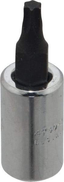 Proto - 1/4" Drive, T20 Torx Bit Socket - 1-1/2" OAL - Apex Tool & Supply