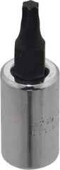 Proto - 1/4" Drive, T20 Torx Bit Socket - 1-1/2" OAL - Apex Tool & Supply