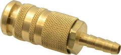 Coilhose Pneumatics - Hose Barb Industrial/Acme Pneumatic Hose Coupler - Brass, 1/4" Body Diam, 1/4" Hose ID - Apex Tool & Supply