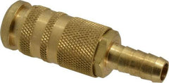 Coilhose Pneumatics - Hose Barb Industrial/Acme Pneumatic Hose Coupler - Brass, 1/4" Body Diam, 3/8" Hose ID - Apex Tool & Supply