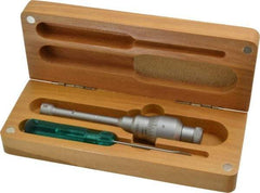 SPI - 0.425 to 0.5", 2" Gage Depth, Mechanical Inside Hole Micrometer - 0.0001" Graduation, 0.0002" Accuracy, Ratchet Stop Thimble - Apex Tool & Supply