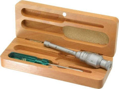 SPI - 0.35 to 0.425", 2" Gage Depth, Mechanical Inside Hole Micrometer - 0.0001" Graduation, 0.0001" Accuracy, Ratchet Stop Thimble - Apex Tool & Supply