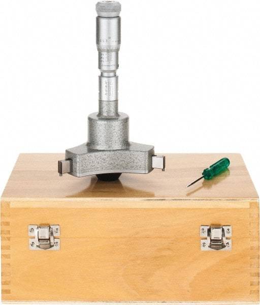 SPI - 5 to 6", 5.51" Gage Depth, Mechanical Inside Hole Micrometer - 0.0002" Graduation, 0.0004" Accuracy, Ratchet Stop Thimble - Apex Tool & Supply