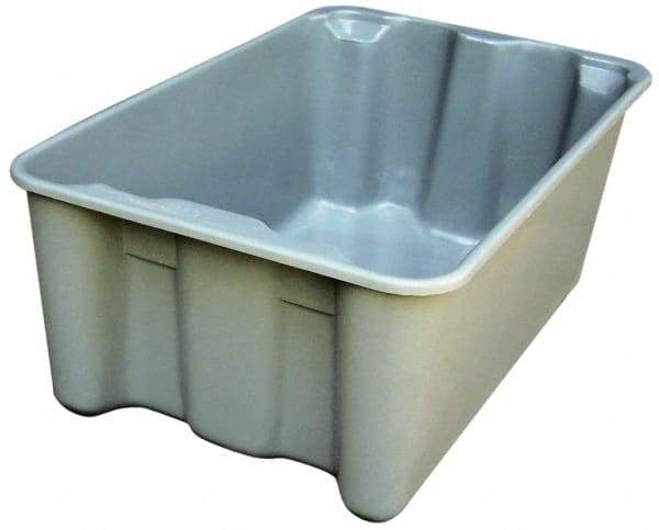 MFG Tray - 300 Lb Load Capacity Gray Fiberglass Tote Container - Stacking, Nesting, 17.9" Long x 10.6" Wide x 5" High - Apex Tool & Supply
