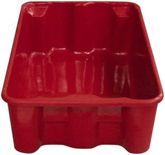 MFG Tray - 500 Lb Load Capacity Red Fiberglass Tote Container - Stacking, Nesting, 27-1/2" Long x 20" Wide x 14.1" High - Apex Tool & Supply