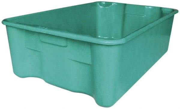 MFG Tray - 300 Lb Load Capacity Green Fiberglass Tote Container - Stacking, Nesting, 20-1/2" Long x 12.9" Wide x 8" High - Apex Tool & Supply