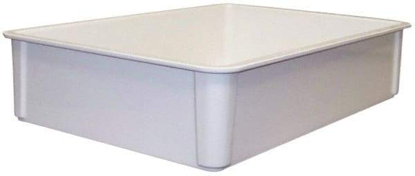 MFG Tray - 400 Lb Load Capacity White Fiberglass Tote Container - Stacking, 25.8" Long x 17.8" Wide x 6" High - Apex Tool & Supply