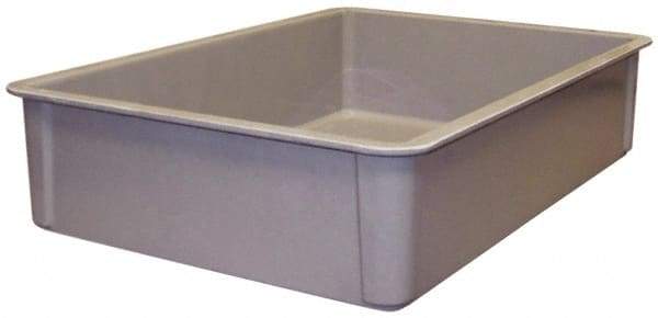 MFG Tray - 400 Lb Load Capacity Gray Fiberglass Tote Container - Stacking, 25.8" Long x 17.8" Wide x 6" High - Apex Tool & Supply