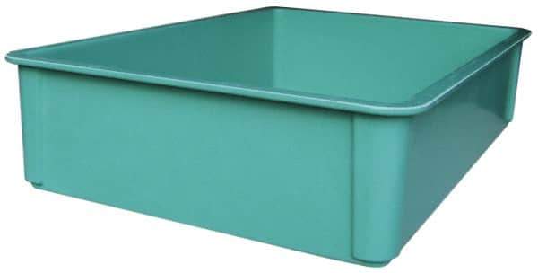 MFG Tray - 400 Lb Load Capacity Green Fiberglass Tote Container - Stacking, 25.8" Long x 17.8" Wide x 6" High - Apex Tool & Supply