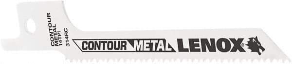 Lenox - 3-5/8" Long x 5/16" Thick, Bi-Metal Reciprocating Saw Blade - Tapered Profile, 14 TPI, Toothed Edge, Universal Shank - Apex Tool & Supply