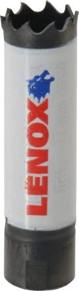 Lenox - 11/16" Diam, 1-1/2" Cutting Depth, Hole Saw - Bi-Metal Saw, Toothed Edge - Apex Tool & Supply