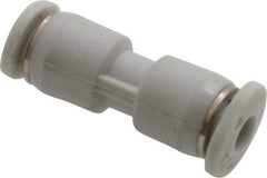 Norgren - 1/8" Tube OD, Brass Push-to-Connect Tube Union - Tube to Tube Connection, 145 Max psi, Nitrile O-Ring, 0 to 175°F Working Temp - Apex Tool & Supply