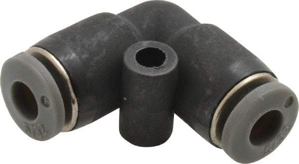 Norgren - 5/32" Tube OD, Brass Push-to-Connect Tube Union Elbow - Tube to Tube Connection, 150 Max psi, Nitrile O-Ring, 0 to 175°F Working Temp - Apex Tool & Supply