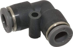 Norgren - 1/4" Tube OD, Brass Push-to-Connect Tube Union Elbow - Tube to Tube Connection, 150 Max psi, Nitrile O-Ring, 0 to 175°F Working Temp - Apex Tool & Supply