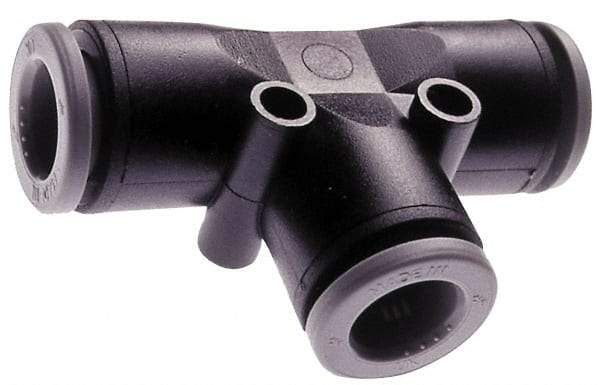 Norgren - 3mm Tube OD, Brass Push-to-Connect Tube Union Tee - Tube to Tube Connection, 150 Max psi, Nitrile O-Ring, 0 to 175°F Working Temp - Apex Tool & Supply