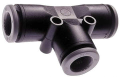 Norgren - 3mm Tube OD, Brass Push-to-Connect Tube Union Tee - Tube to Tube Connection, 150 Max psi, Nitrile O-Ring, 0 to 175°F Working Temp - Apex Tool & Supply