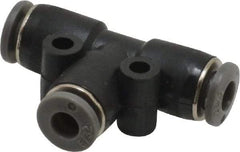 Norgren - 5/32" Tube OD, Brass Push-to-Connect Tube Union Tee - Tube to Tube Connection, 150 Max psi, Nitrile O-Ring, 0 to 175°F Working Temp - Apex Tool & Supply