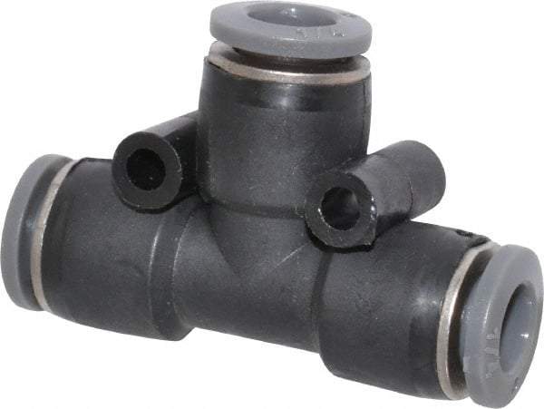 Norgren - 1/4" Tube OD, Brass Push-to-Connect Tube Union Tee - Tube to Tube Connection, 150 Max psi, Nitrile O-Ring, 0 to 175°F Working Temp - Apex Tool & Supply